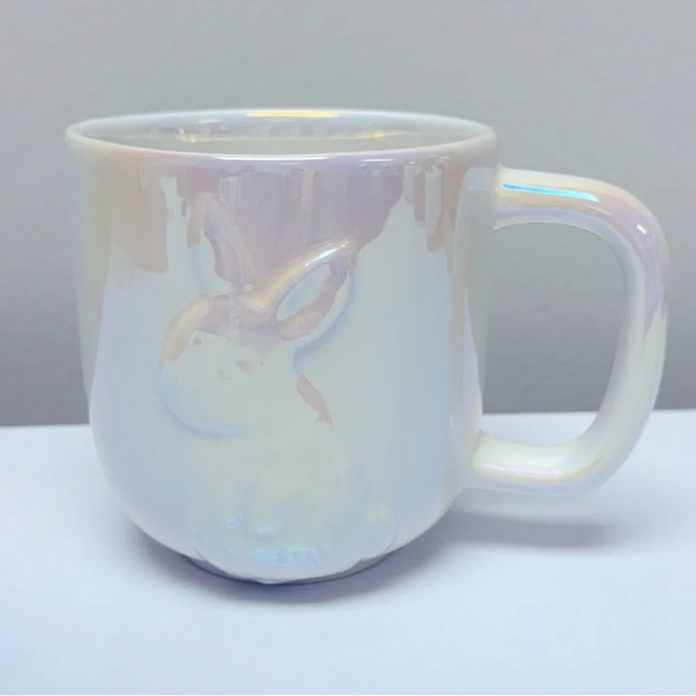 3 for $15 SALE Target Bullseye Easter Bunny Coffee or Tea Mug, white iridescent
